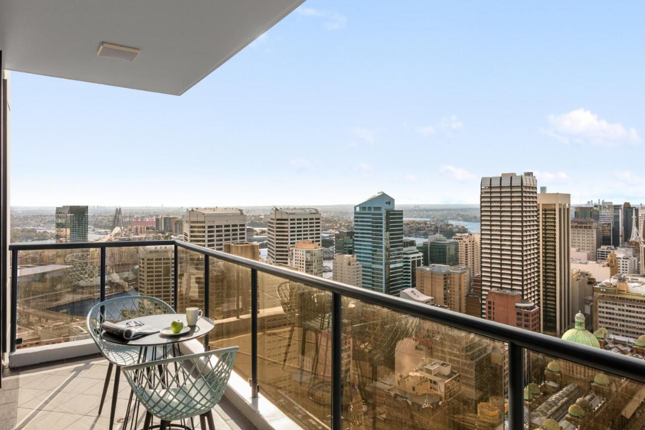 Meriton Suites Pitt Street, Sydney Exterior foto View from the apartment
